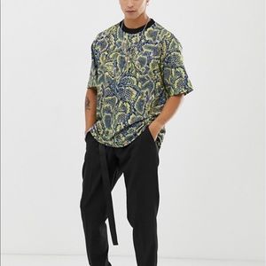 New, ASOS. Relaxed t-shirt, Medium,sake print